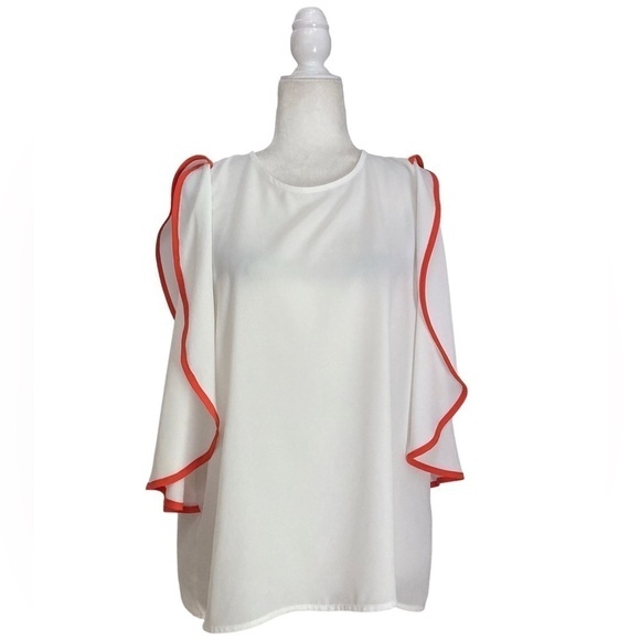 Enhle’ Milano Contrast Trim Detail Sleeveless Tunic Blouse - Picture 8 of 8
